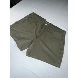 Ariat Denim Boyfriend Shorts Womens 30R Olive Green Stretch Cotton Twill 30 R